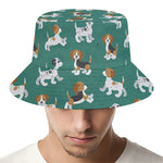 Cute Jack Russell Terrier Pattern Print Bucket Hat