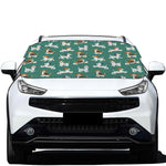 Cute Jack Russell Terrier Pattern Print Car Windshield Snow Cover