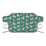 Cute Jack Russell Terrier Pattern Print Car Windshield Snow Cover
