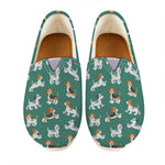 Cute Jack Russell Terrier Pattern Print Casual Shoes