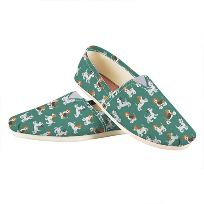Cute Jack Russell Terrier Pattern Print Casual Shoes