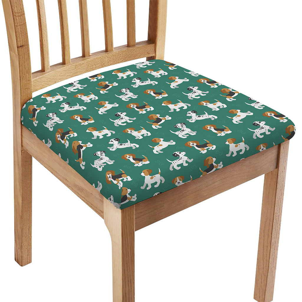 Cute Jack Russell Terrier Pattern Print Chair Cushion Cover