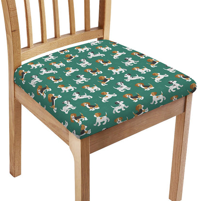 Cute Jack Russell Terrier Pattern Print Chair Cushion Cover