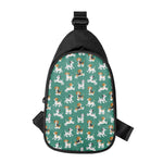 Cute Jack Russell Terrier Pattern Print Chest Bag