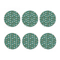 Cute Jack Russell Terrier Pattern Print Coaster Set