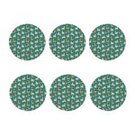 Cute Jack Russell Terrier Pattern Print Coaster Set