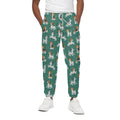 Cute Jack Russell Terrier Pattern Print Cotton Sweatpants