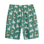 Cute Jack Russell Terrier Pattern Print Cotton Shorts