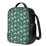Cute Jack Russell Terrier Pattern Print Crossbody Lunch Bag
