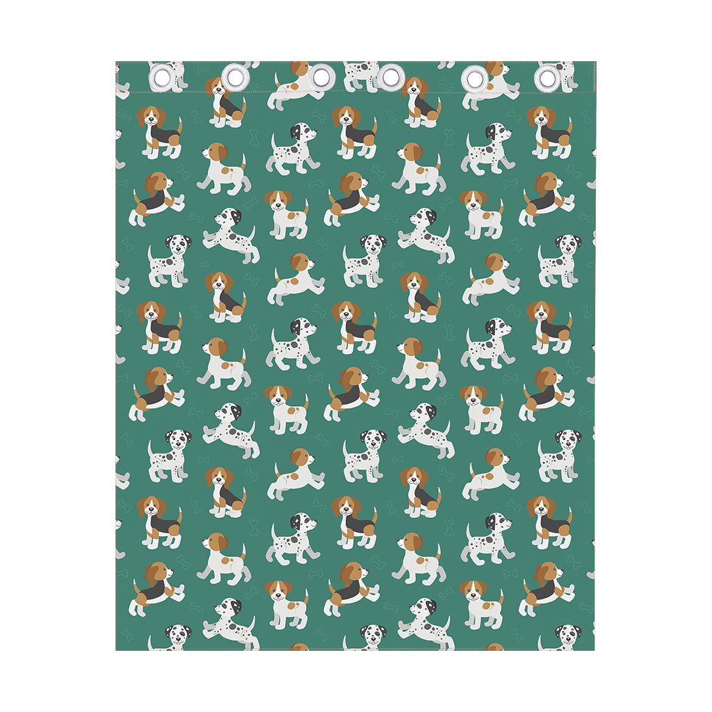 Cute Jack Russell Terrier Pattern Print Curtain