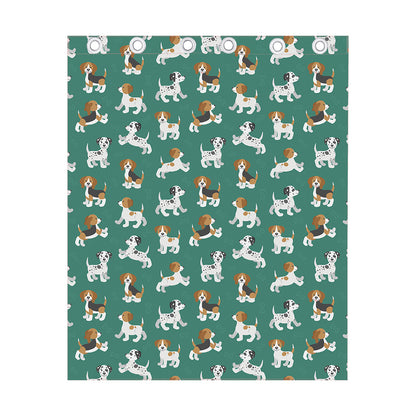 Cute Jack Russell Terrier Pattern Print Curtain