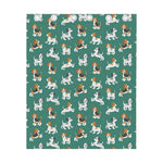 Cute Jack Russell Terrier Pattern Print Curtain