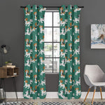 Cute Jack Russell Terrier Pattern Print Curtain