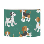 Cute Jack Russell Terrier Pattern Print Drum Lamp Shade