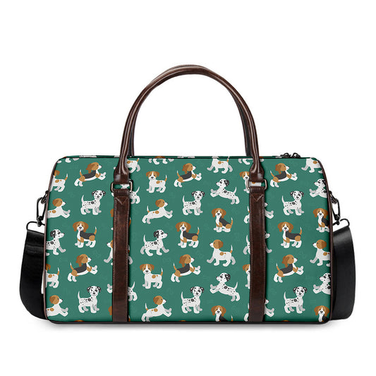 Cute Jack Russell Terrier Pattern Print Duffle Bag