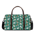 Cute Jack Russell Terrier Pattern Print Duffle Bag