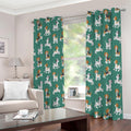 Cute Jack Russell Terrier Pattern Print Extra Wide Grommet Curtains