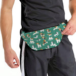 Cute Jack Russell Terrier Pattern Print Fanny Pack