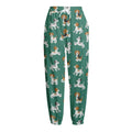Cute Jack Russell Terrier Pattern Print Fleece Lined Knit Pants