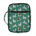 Cute Jack Russell Terrier Pattern Print Front Pocket Bible Bag