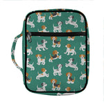 Cute Jack Russell Terrier Pattern Print Front Pocket Bible Bag