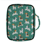 Cute Jack Russell Terrier Pattern Print Front Pocket Bible Bag