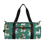 Cute Jack Russell Terrier Pattern Print Gym Bag