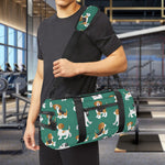 Cute Jack Russell Terrier Pattern Print Gym Bag
