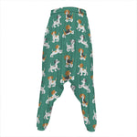 Cute Jack Russell Terrier Pattern Print Hammer Pants