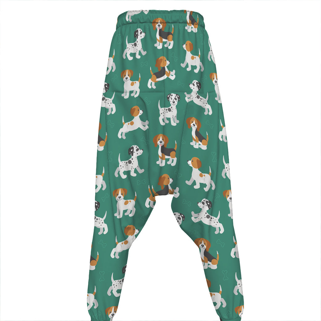 Cute Jack Russell Terrier Pattern Print Hammer Pants