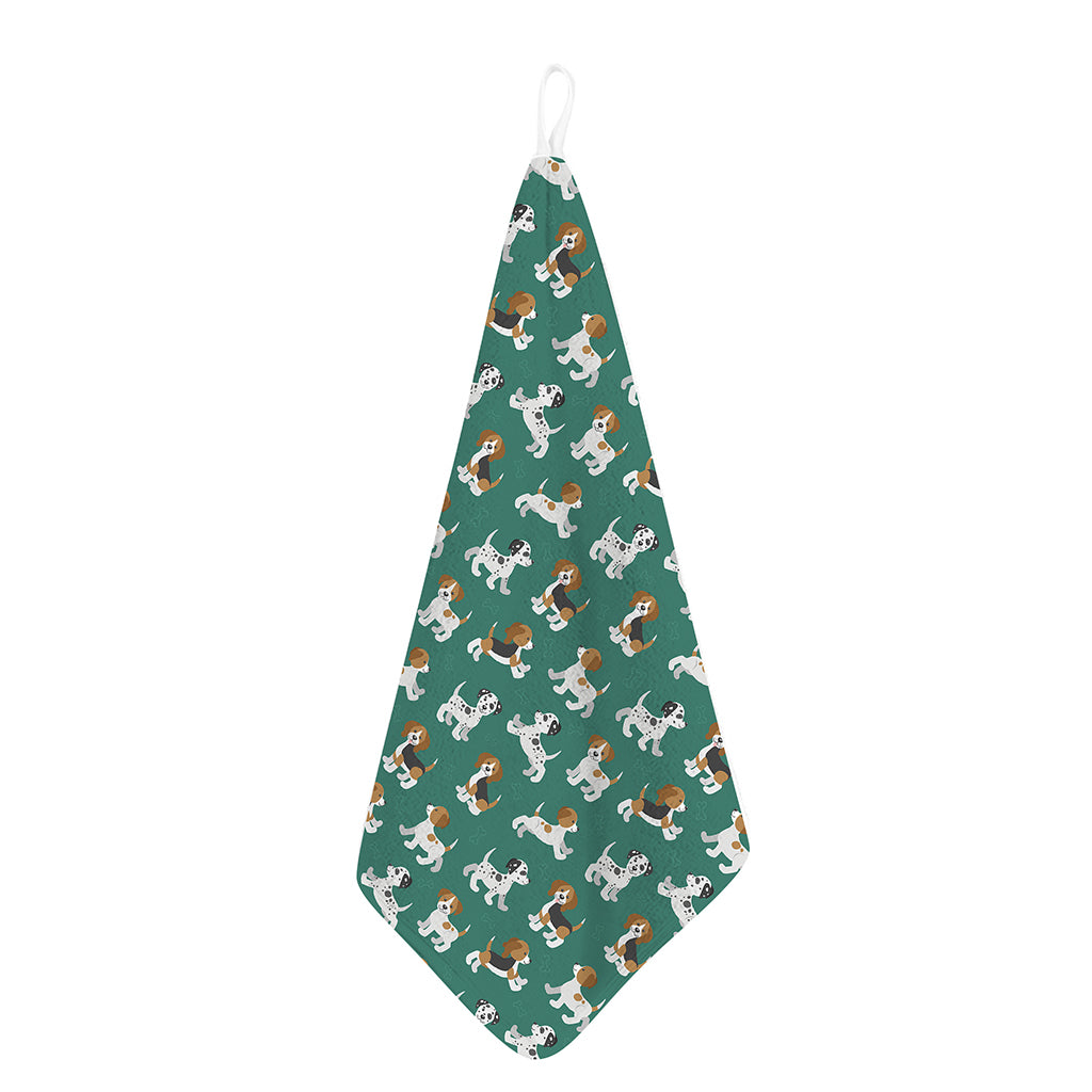 Cute Jack Russell Terrier Pattern Print Hand Towel