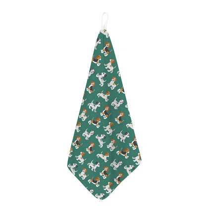 Cute Jack Russell Terrier Pattern Print Hand Towel