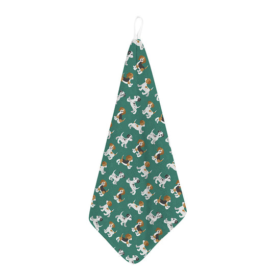 Cute Jack Russell Terrier Pattern Print Hand Towel
