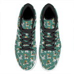 Cute Jack Russell Terrier Pattern Print High Top Leather Sneakers