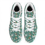 Cute Jack Russell Terrier Pattern Print High Top Leather Sneakers