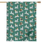 Cute Jack Russell Terrier Pattern Print House Flag