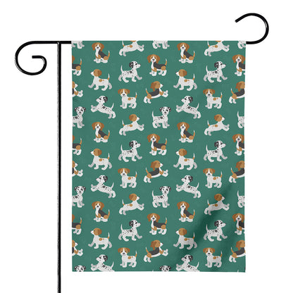 Cute Jack Russell Terrier Pattern Print House Flag