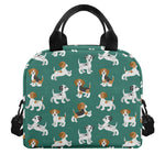 Cute Jack Russell Terrier Pattern Print Insulated Lunch Bag