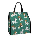 Cute Jack Russell Terrier Pattern Print Insulated Lunch Tote