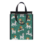 Cute Jack Russell Terrier Pattern Print Insulated Lunch Tote