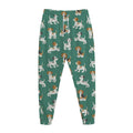 Cute Jack Russell Terrier Pattern Print Jogger Pants