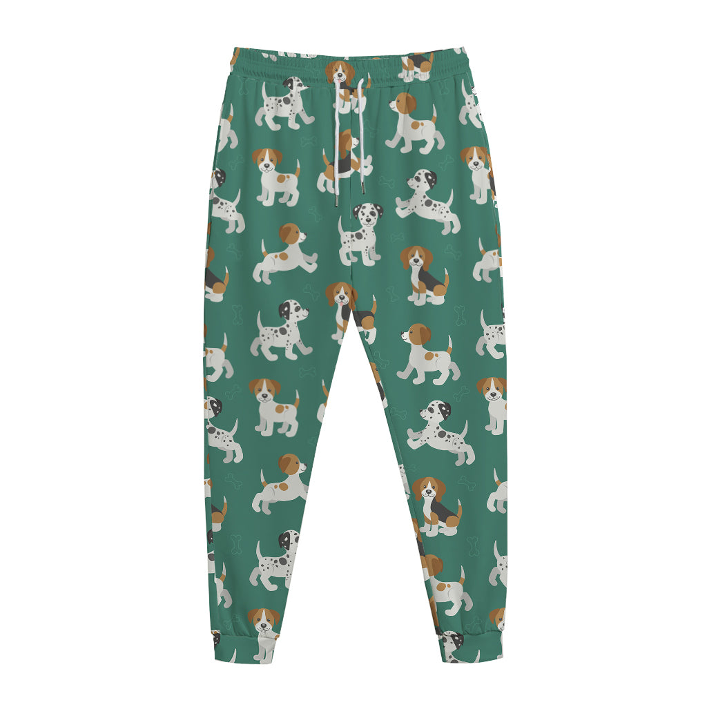 Cute Jack Russell Terrier Pattern Print Jogger Pants