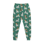 Cute Jack Russell Terrier Pattern Print Jogger Pants