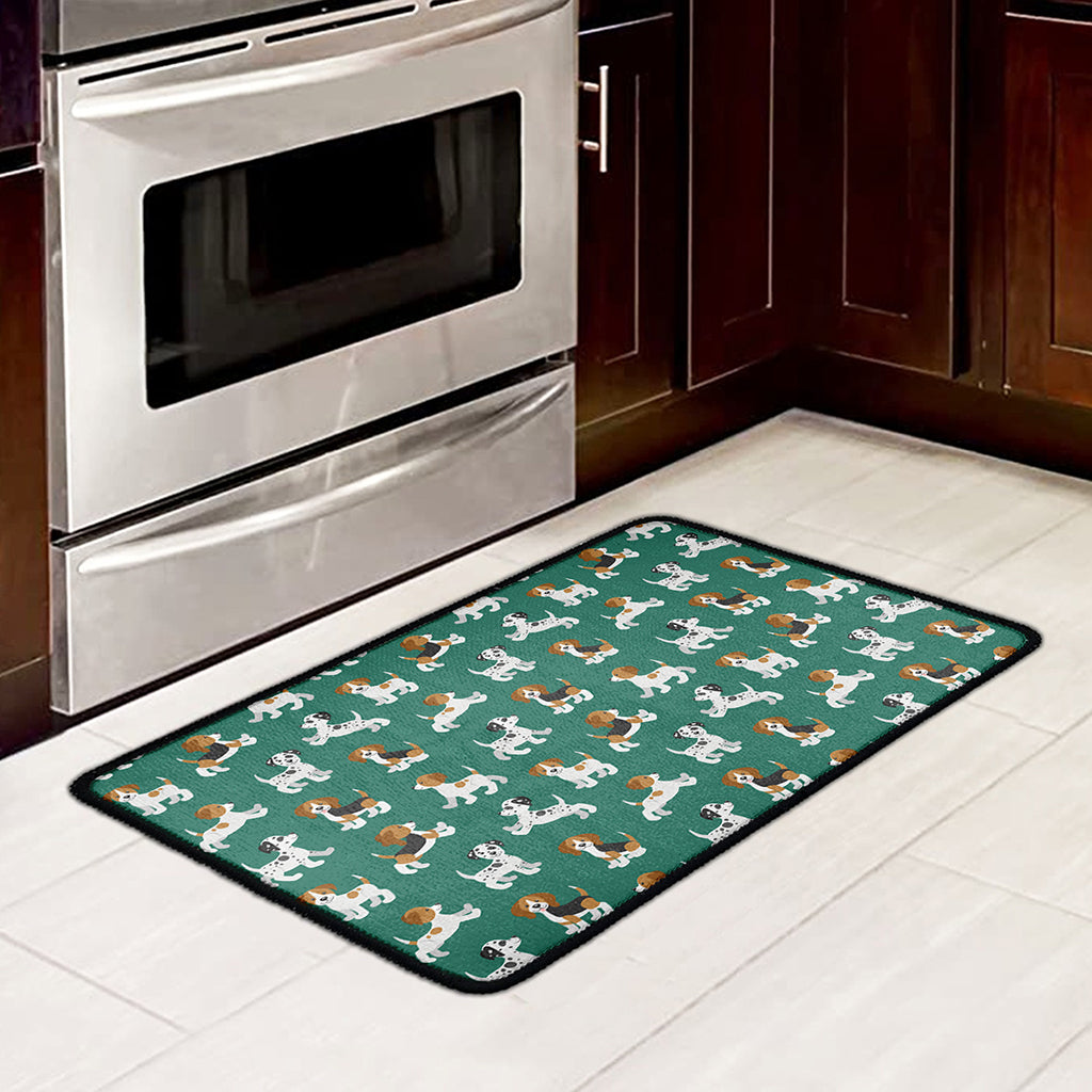 Cute Jack Russell Terrier Pattern Print Kitchen Mat