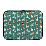 Cute Jack Russell Terrier Pattern Print Laptop Sleeve