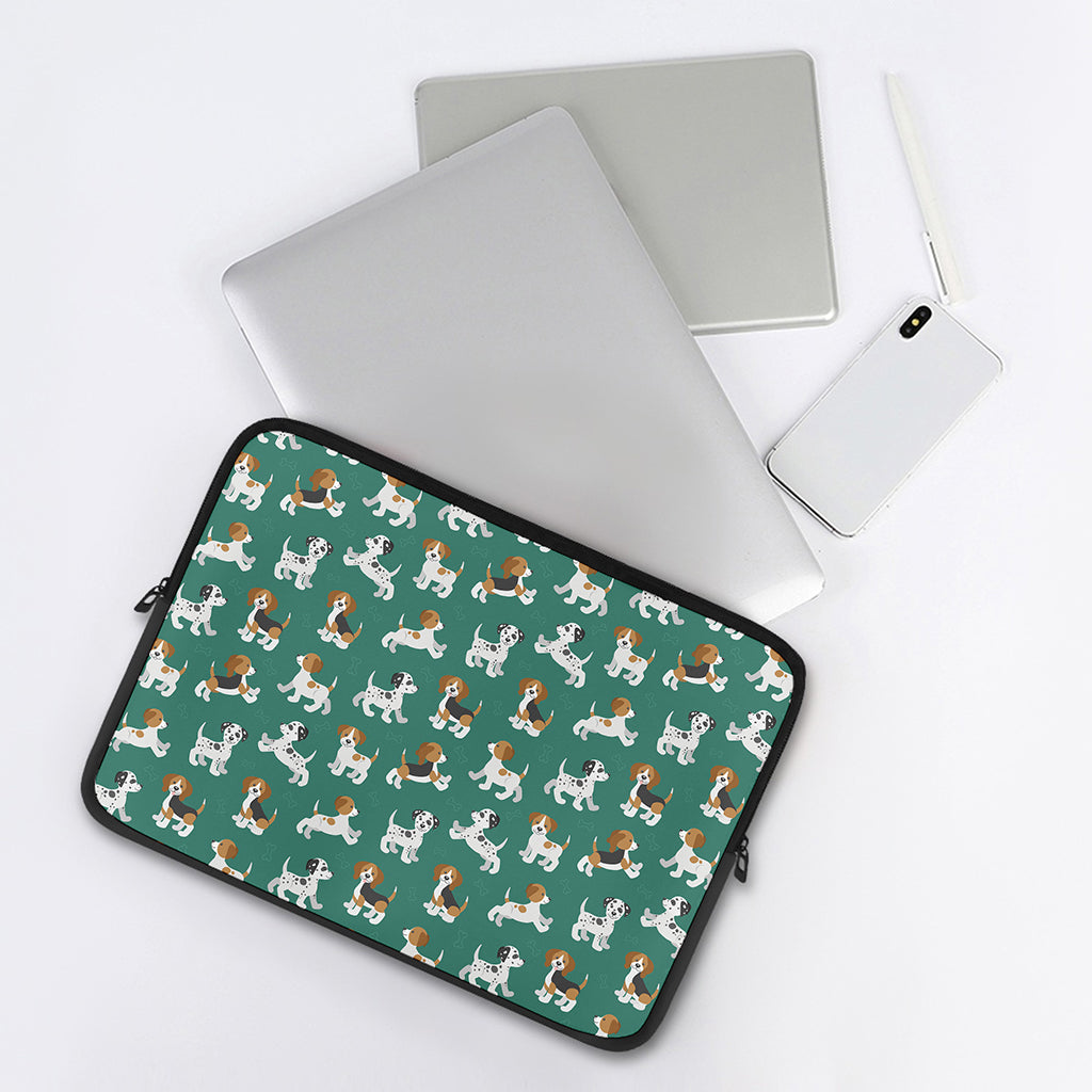 Cute Jack Russell Terrier Pattern Print Laptop Sleeve