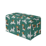 Cute Jack Russell Terrier Pattern Print Leather Tissue Box Cover