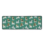 Cute Jack Russell Terrier Pattern Print Long Kitchen Mat