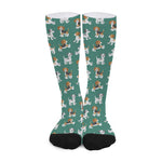 Cute Jack Russell Terrier Pattern Print Long Socks