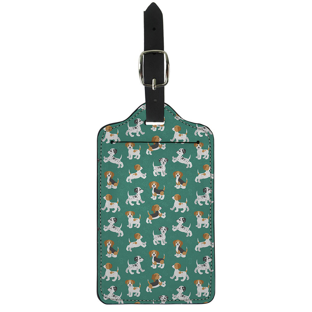 Cute Jack Russell Terrier Pattern Print Luggage Tag